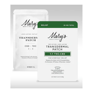 Mary's Medicinals | 1:1 Transdermal Patch | CBD:THC | 10mg