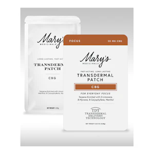 Mary's Medicinals | CBG Transdermal Patch | 20mg CBG