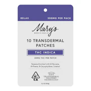 Mary's Medicinals | Transdermal Patch | THC Indica | 10pk | 200mg
