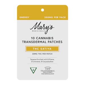 MARY'S MEDICINALS - Energy (THC Sativa) Transdermal Patch 10 Pack