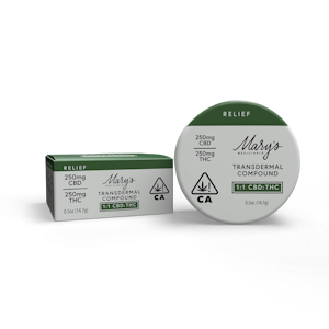 MARY'S MEDICINALS - MARYS MEDICINALS | RELIEF 1:1 THC/CBD | TOPICAL | .5OZ