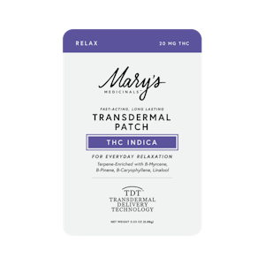 MARY'S MEDICINALS - MARYS MEDICINALS | INDICA - TRANSDERMAL PATCH | TOPICAL | 20MG