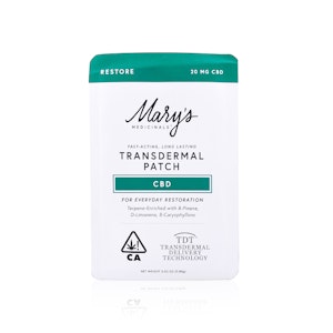 MARY'S MEDICINAL - MARY'S MEDICINAL - Topical - CBD - Transdermal Patch - 20MG