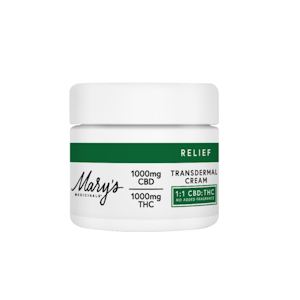 MARY'S MEDICINALS - MARYS MEDICINALS | RELIEF NO FRAGRANCE 1:1 THC/CBD | TOPICAL | 2OZ