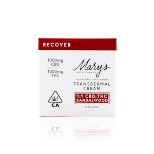 MARY'S MEDICINALS - Marys Medicinal - Topical - Transdermal Cream Sandalwood CBD:THC 1:1