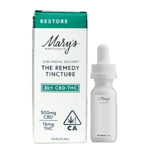 MARY'S MEDICINALS - CBD:THC 30:1 - Remedy (Restore) Tincture - Mary's Medicinals
