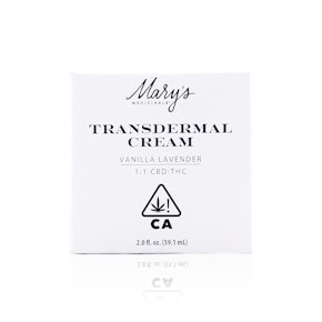 MARY'S MEDICINAL - Topical - Relax - Vanilla Lavender - 1:1 CBD: THC - Transdermal Cream - 1000MG