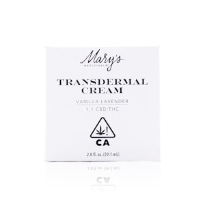 MARY'S MEDICINAL - MARY'S MEDICINAL - Topical - Transdermal Cream - 1:1 CBD: THC - Vanilla Lavender - 1000MG