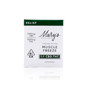 MARY'S MEDICINAL - MARY'S MEDICINAL - Topical - Muscle Freeze - 1:1 - 3 OZ - 1000MG