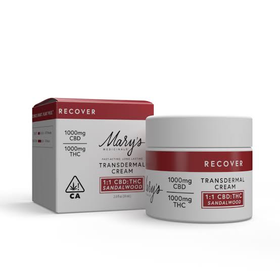 Mary's Medicinals - Topical Recover Cream (Sandalwood) 2oz