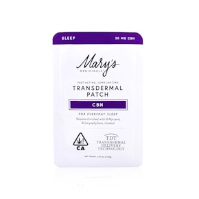 MARY'S MEDICINAL - Topical - CBN - Transdermal Patch - 20MG