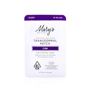 MARY'S MEDICINALS - MARY'S MEDICINAL - Topical - CBN - Transdermal Patch - 20MG