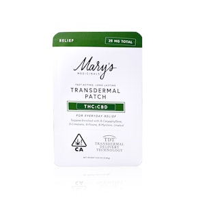 MARY'S MEDICINAL - Topical - Transdermal Patch - 1:1 THC:CBD - 25MG