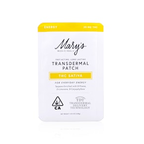 MARY'S MEDICINAL - Topical - Transdermal Patch -THC Energy - 20MG