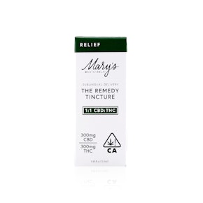 MARY'S MEDICINAL - Tincture - The Remedy - Relief - 1:1 CBD: THC - 600MG