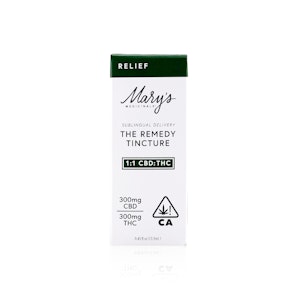 MARY'S MEDICINAL - MARY'S MEDICINAL - Tincture - The Remedy - Relief - 1:1 CBD: THC - 600MG