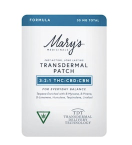 Formula:  THC:CBD:CBN | Transdermal Patch | Marys Medicinals