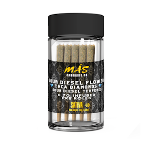Mas - 3.5g MAS Infused Pre-Rolls 5x0.7g - Sour Diesel 34%