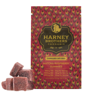 HARNEY BROTHERS CANNABIS - Matcha Raspberry | 5mg THC | Gummies | 20 Pieces | Harney Brothers Cannabis 