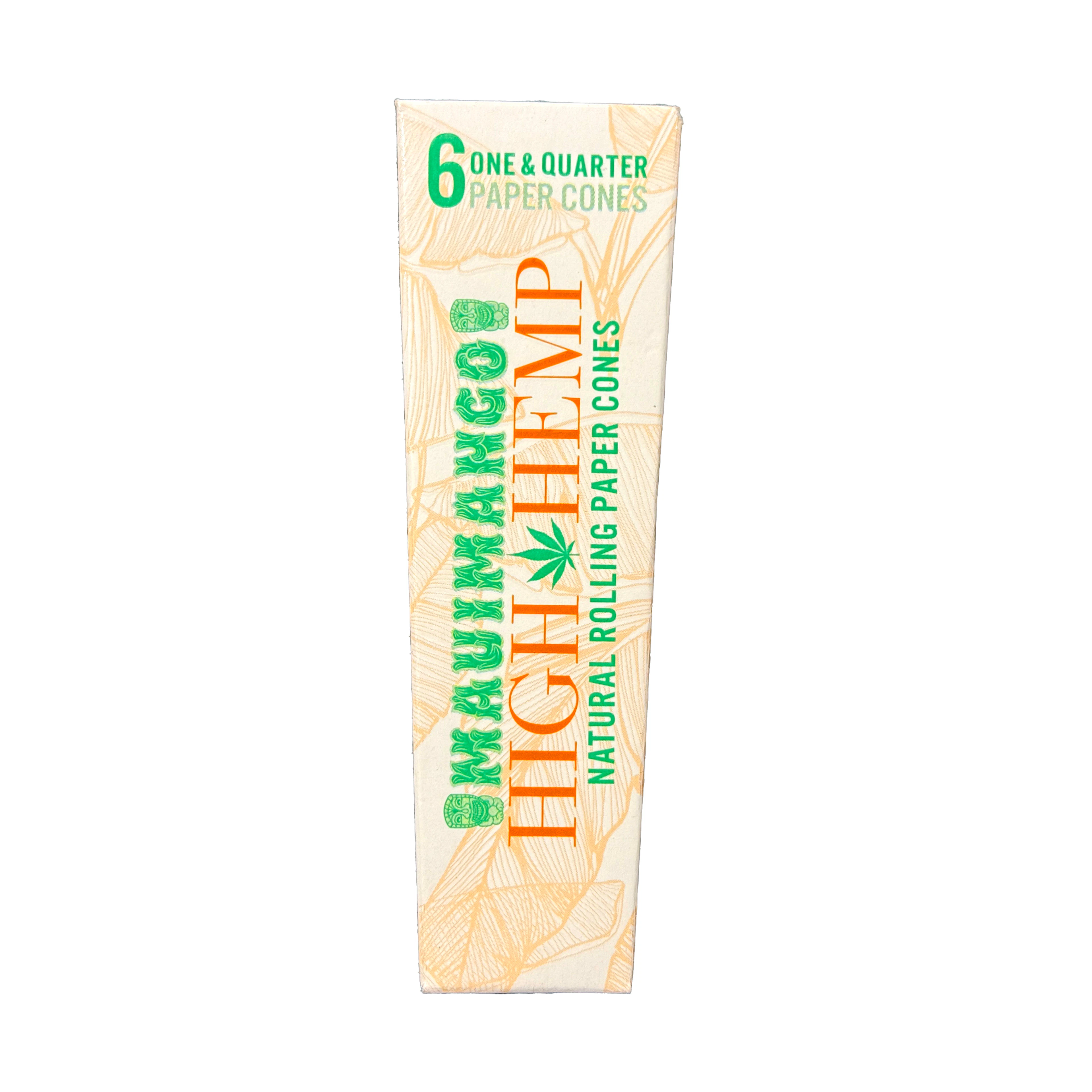 High Hemp Maui Mango 6-Pack Natural Rolling Paper Cones