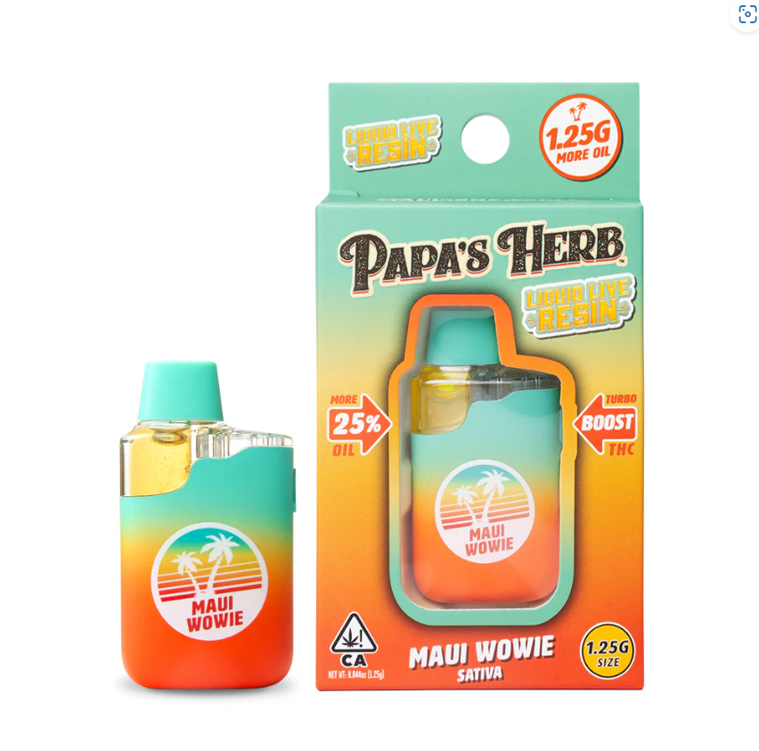 Papa's Herb - Papa's Herb - Maui Wowie - 1.25g Liquid Live Resin All In One Vape Main Image