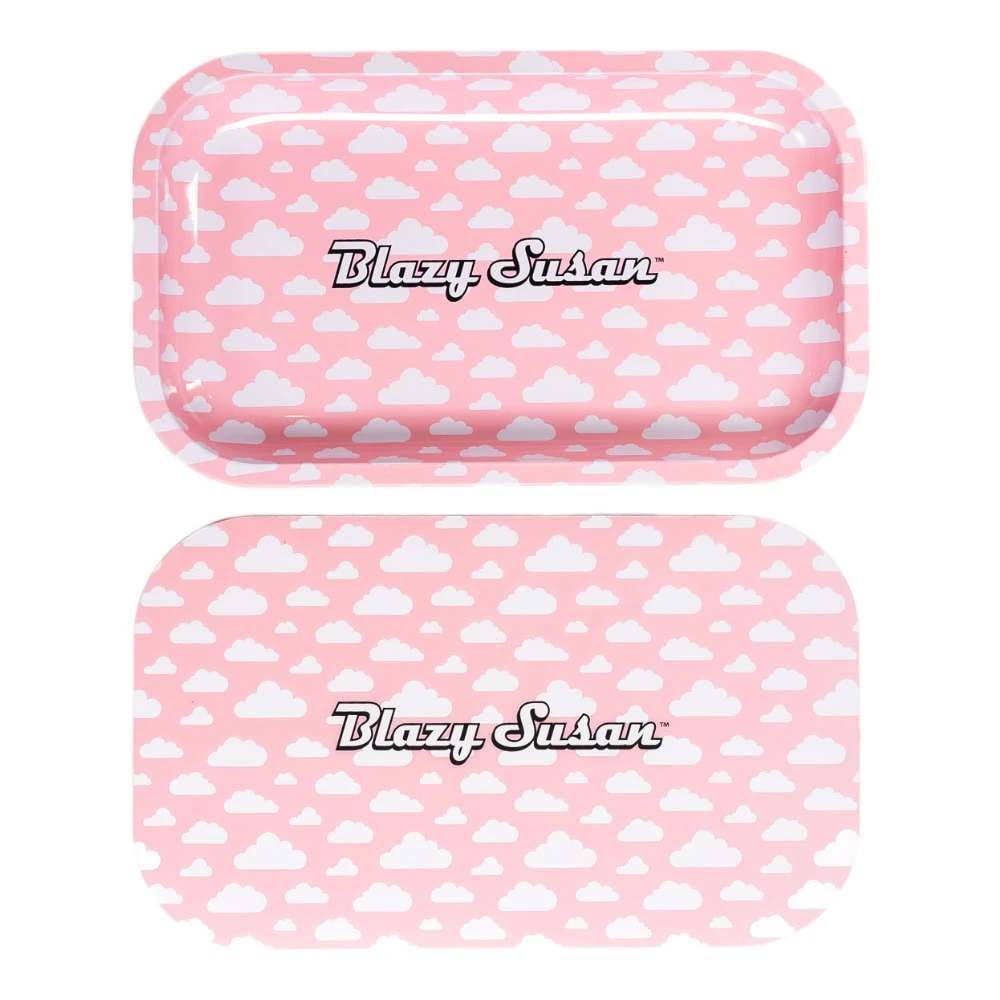 Blazy Susan - Blazy Susan - Metal Rolling Tray - Medium w/ Lid - Pink Clouds Main Image