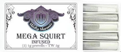 Mega Squirt 5pk 1g Hash Infused Prerolls | Mildly Moronic