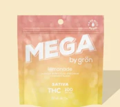 Lemonade -Sativa- 100mg 1 piece THC Gummy (Edibles) | Mega | Grön      -QQ3 Front
