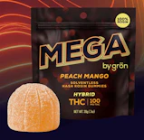 Peach Mango -Hybrid- Solventless Hash Rosin Infused, 100mg 10 Pack (Edibles) | Mega   -qq1 back