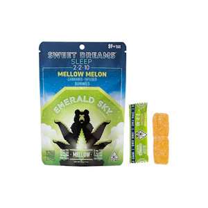 Emerald Sky - Sweet Dreams Mellow Melon Sleep 2:2:10 140mg 5 Pack Gummies - Emerald Sky