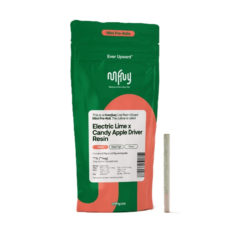 MFNY - MFNY - Electric Lime x Candy Apple Driver - Live Resin - 39.33% THC - 0.75g - Preroll Main Image