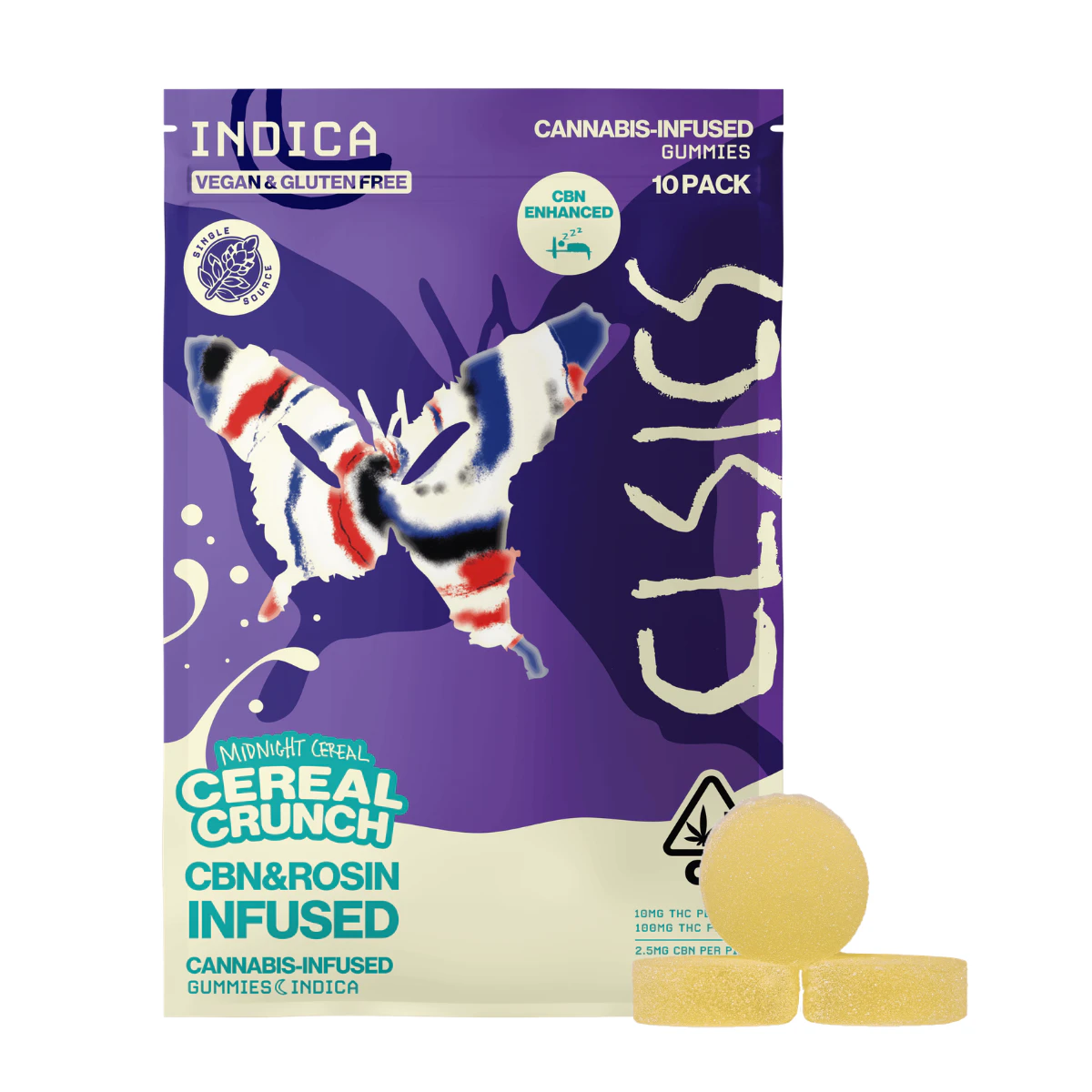 CLSICS - CLSICS | Midnight Cereal Crunch 4:1 THC/CBN | Gummies | [125mg] 10pk | Indica Main Image
