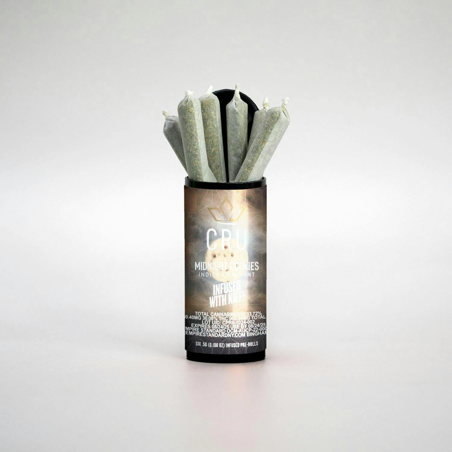 CRU Cannabis - CRU | Midnight Cookies 6pk Infused Pre-rolls .5g Main Image