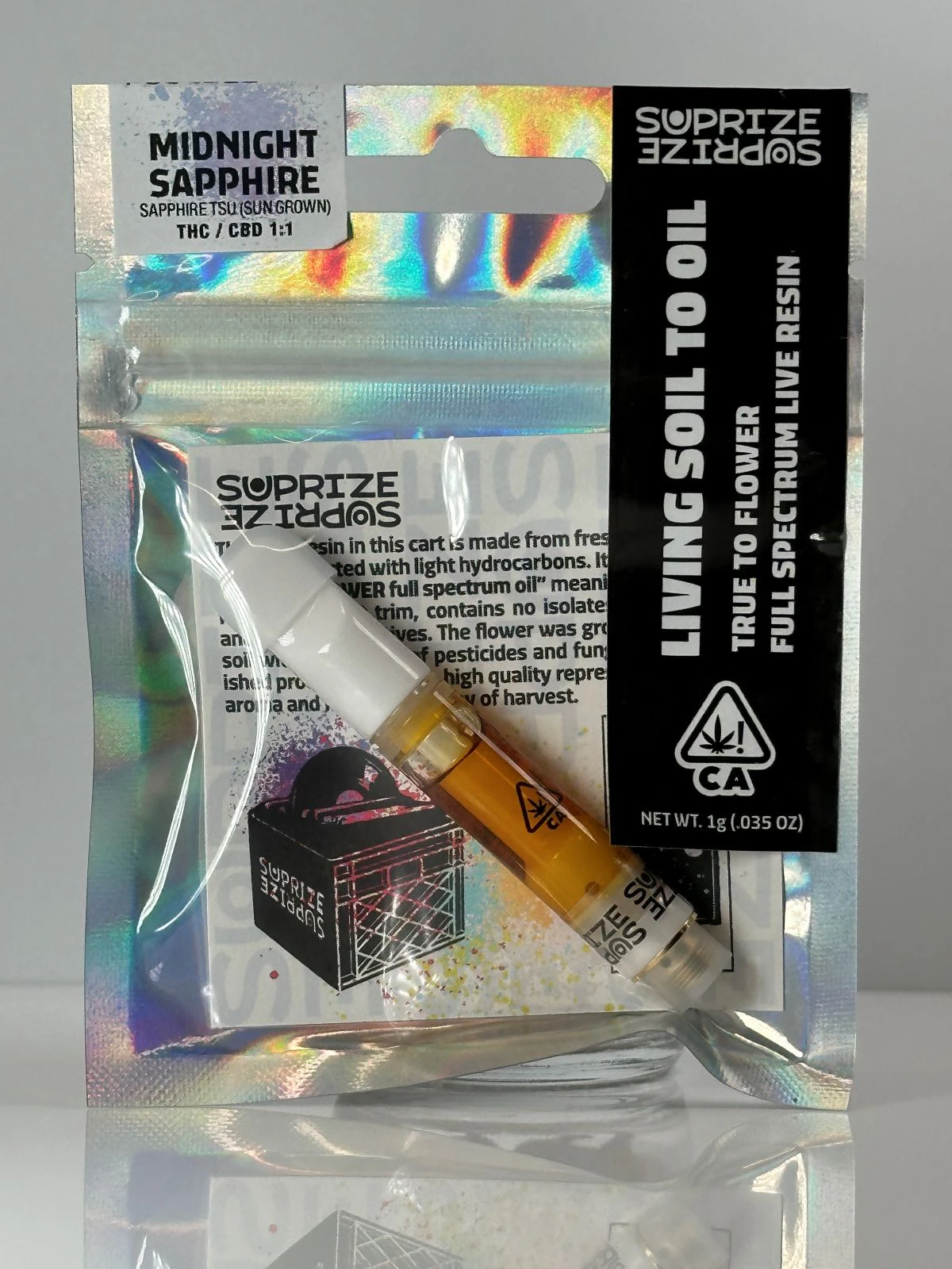Suprize Suprize - Suprize Suprize 1g Midnight Sapphire 1:1 Live Resin Cart Main Image
