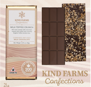 Kind Farms Reserve - Milk Toffee Crunch Bar | 200mg