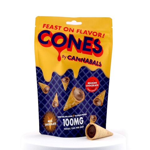 Cannabals - Cones -Milk Chocolate - 10PK-100mg THC - Cannabals   -zzz2
