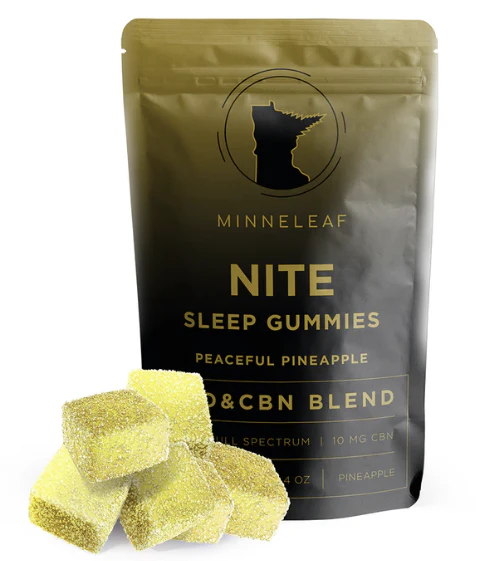 Minneleaf - Minneleaf | NITE | Sleep Gummies | Peaceful Pineapple | 25mg CBD 10mg CBN Main Image
