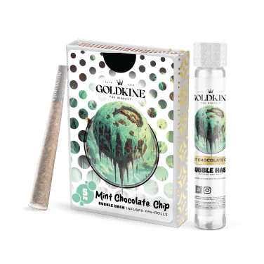 Goldkine - Goldkine - Mint Chocolate Chip 5 Pack Bubble Hash Infused Main Image