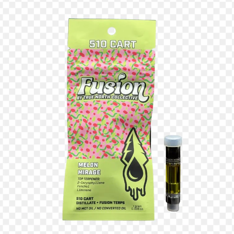 True North -  True North-Fusion-Melon Mirage-Hybrid-1g 510 cart-79.33% THC Main Image