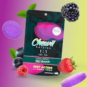 Chewii - Gummies - Mixed Berry THC: 100MG CBD:100MG FAST ACTING - 10pc