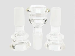 2" 14mm Clear Hourglass Flower Bowl