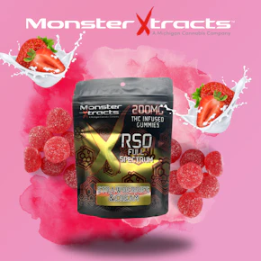 Monster Gummies Strawberries & Cream RSO Full Spectrum 200mg