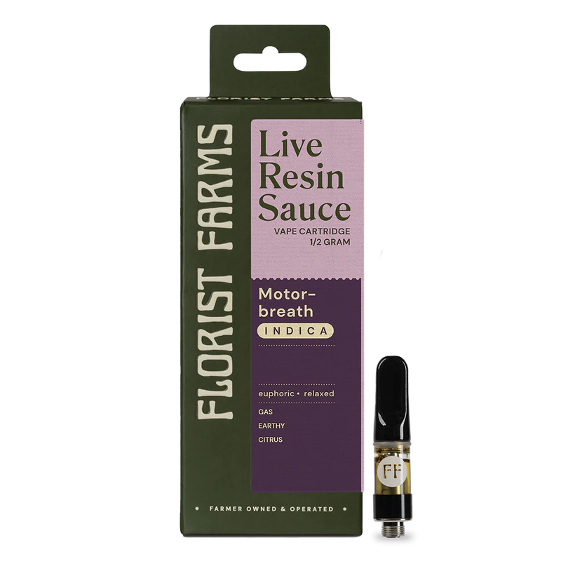 Florist Farms - Florist Farms - Motorbreath - Live Resin Sauce - 78% THC - .5g - Vape Cart Main Image