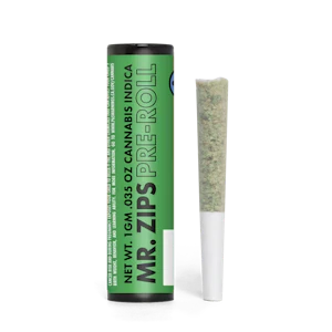 Mr Zips - Mr Zips - 1g Pre Roll (Piff Mints-Hybrid)