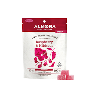 ALMORA FARMS - Almora Farm | Live Resin Gummy | Raspberry & Hibiscus | 10 pack