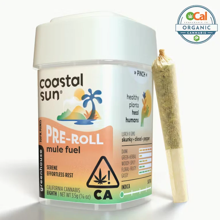 Coastal Sun - Coastal Sun - Pre Roll Pack - Indica - Mule Fuel - (3.5g) 10 pack Main Image