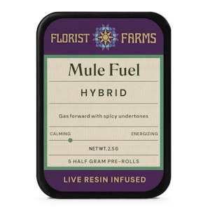 Florist Farms - Florist Farms | Live Resin Infused | Mule Fuel | 1/2 Gram Joints | 5pk (hybrid)