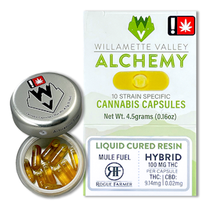 WILLAMETTE VALLEY ALCHEMY - Mule Fuel, Live Resin Capsules, 10 pack