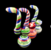 Glass - 8" Multi Twist Color Sherlock Bubbler