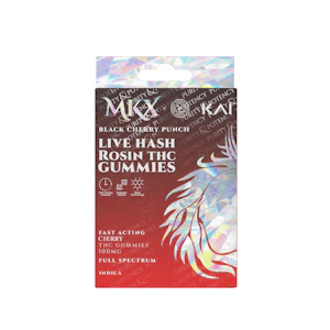 MKX - MKX Gummies - Live Hash Rosin Fast Acting Black Cherry Punch - 100mg